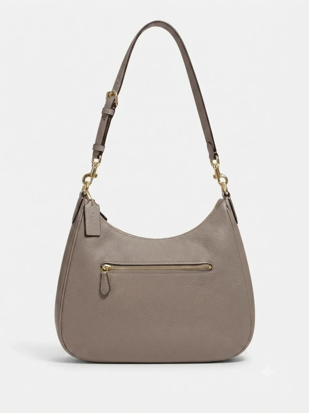 Coach leather Shoulder Hobo Bag in Taupe